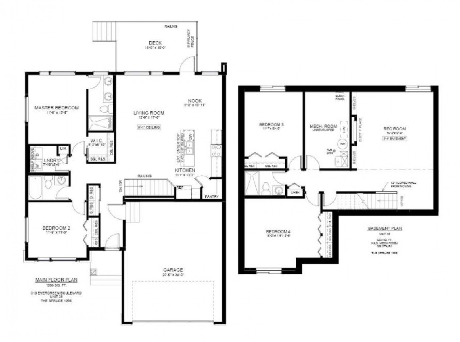 #38 – 310 Evergreen Boulevard Floor Plan